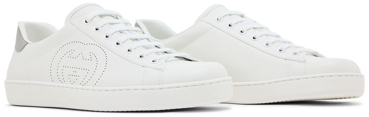 Gucci Wmns Ace Interlocking G   White Grey
