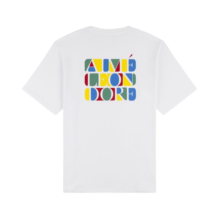 Aime Leon Dore Stacked Logo Tee Bright White