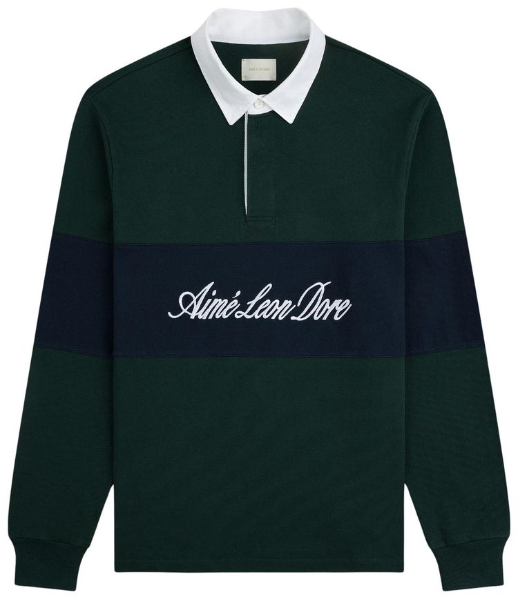 Aime Leon Dore Script Paneled Rugby Pine Grove