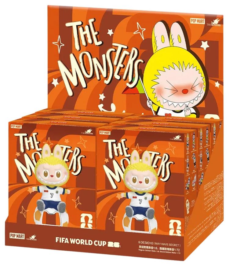 Pop Mart THE MONSTERS x FIFA Series Bottle Opener Fridge Magnet Sealed Case 7 Blind Boxes