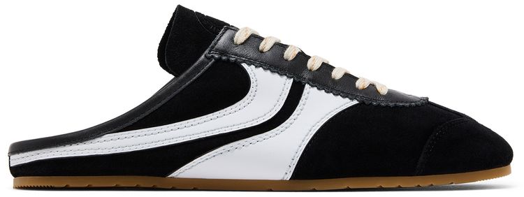 Dries Van Noten Leather Mule Black White