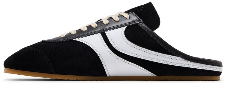 Dries Van Noten Leather Mule Black White