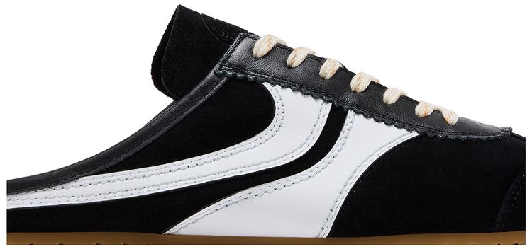 Dries Van Noten Leather Mule Black White