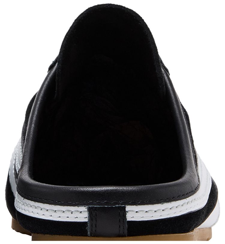 Dries Van Noten Leather Mule Black White