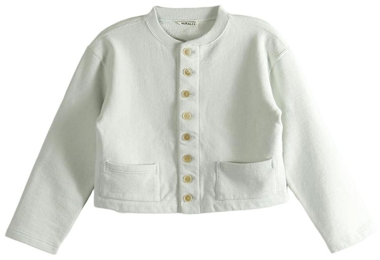 Auralee Smooth Soft Cardigan Pale Mint