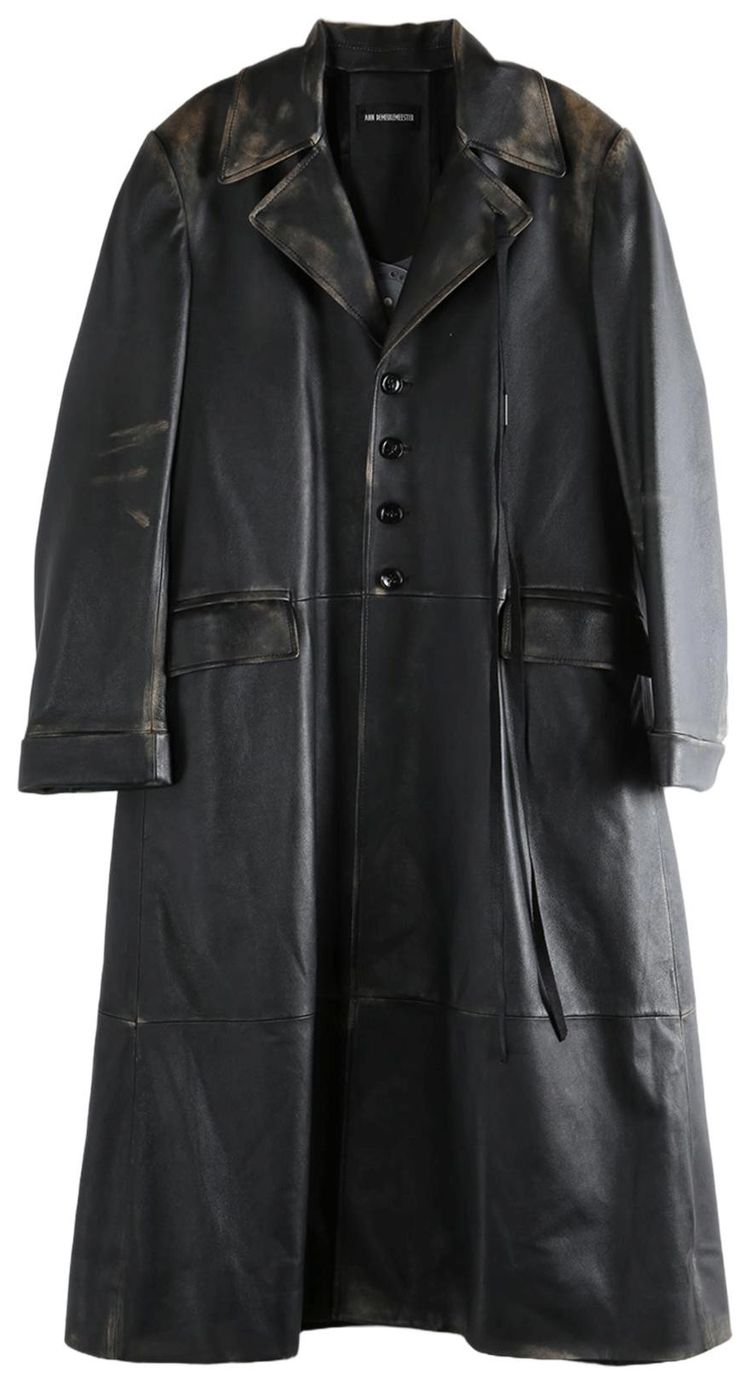 Ann Demeulemeester Ailo X Long Belted Coat BlackNude