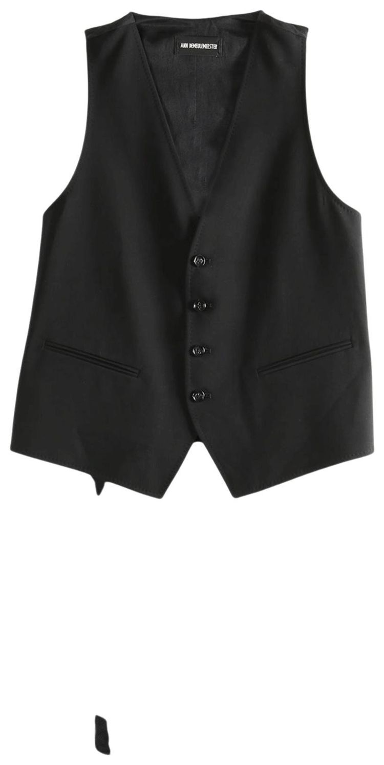 Ann Demeulemeester Charlotte Classic Waistcoat Black