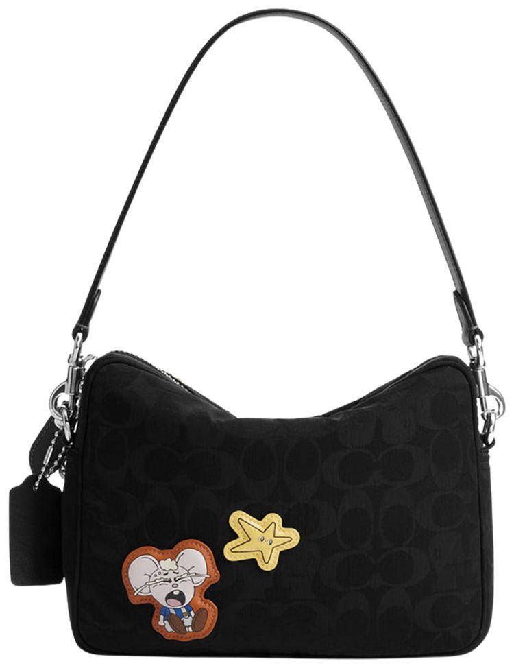 Brain Dead x Coach Signature Nylon Dakota Crossbody with Patches Black