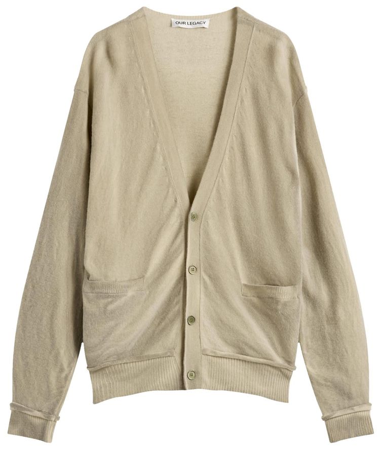 Our Legacy Parallel Cardigan Moss Spray Dye Cherub Wool