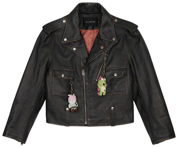 Brain Dead x Coach Leather Biker Jacket Black