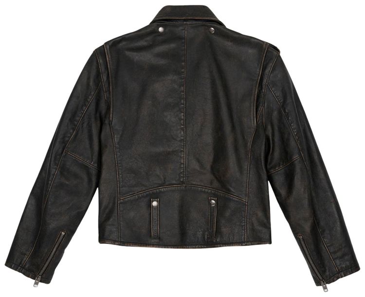 Brain Dead x Coach Leather Biker Jacket Black