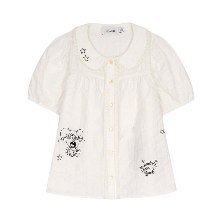 Brain Dead x Coach Embroidered Button Down Blouse White