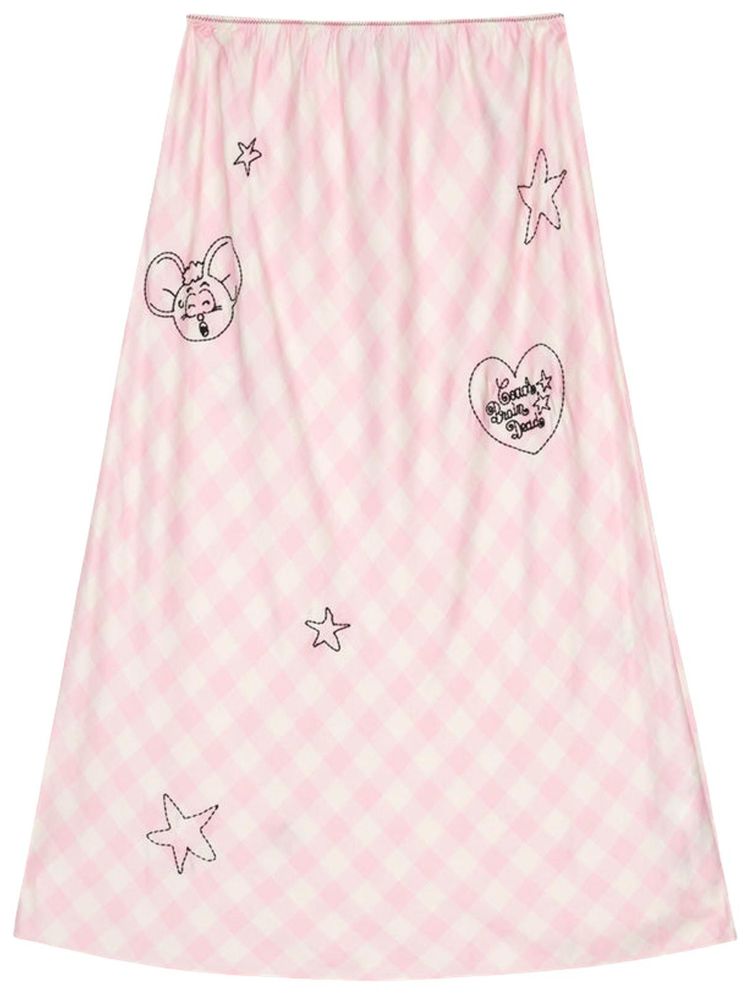 Brain Dead x Coach Embroidered Slip Skirt Light Pink