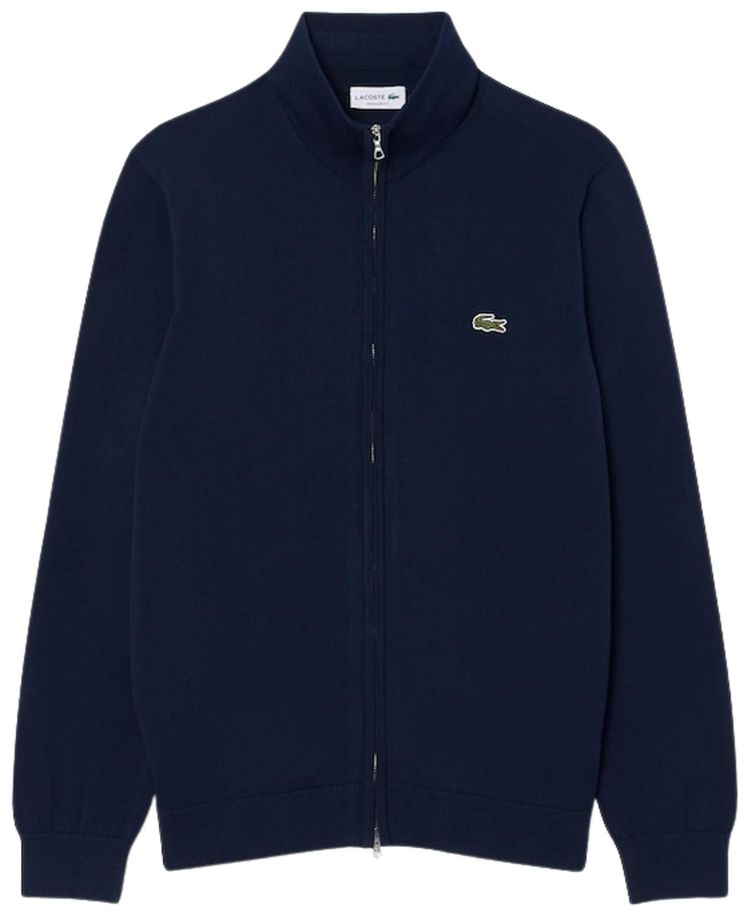 Lacoste Zipped Sweater Navy Blue