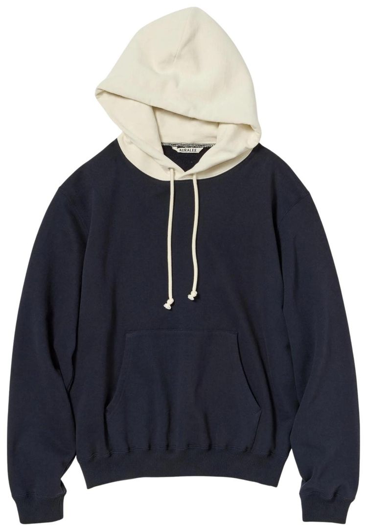 Auralee Smooth Soft BD Parka Dark NavySmoky White