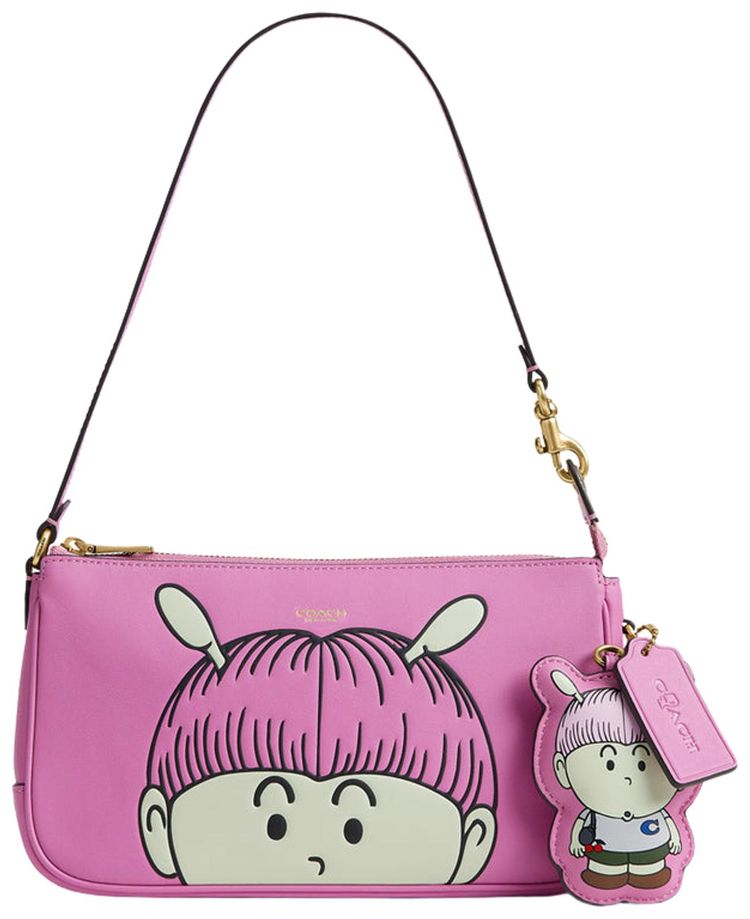 Brain Dead x Coach Xerx Alien Print Plaza Bag with Charm Pink Multicolor