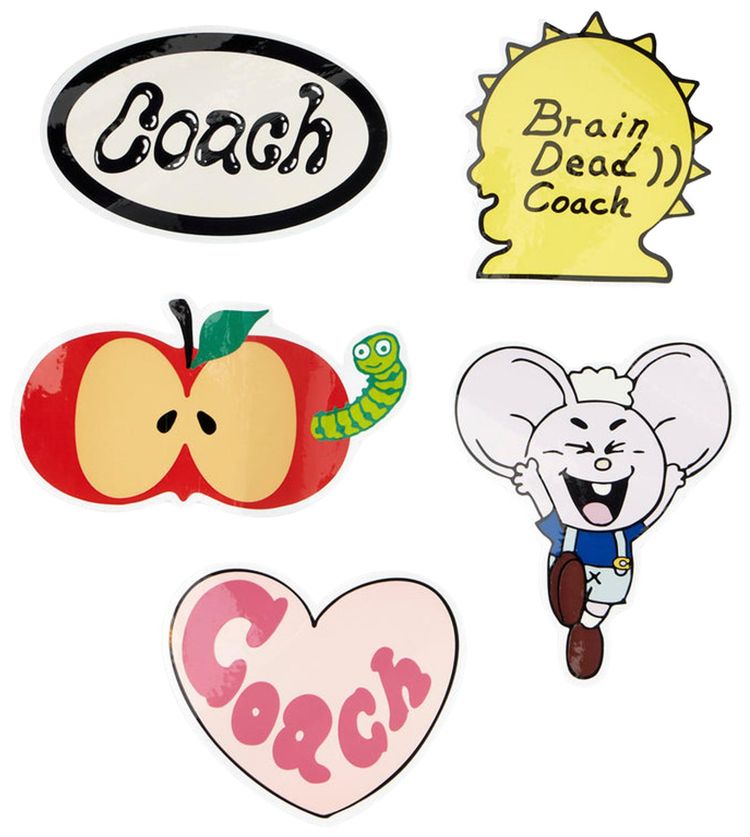 Brain Dead x Coach Sticker Set Multicolor