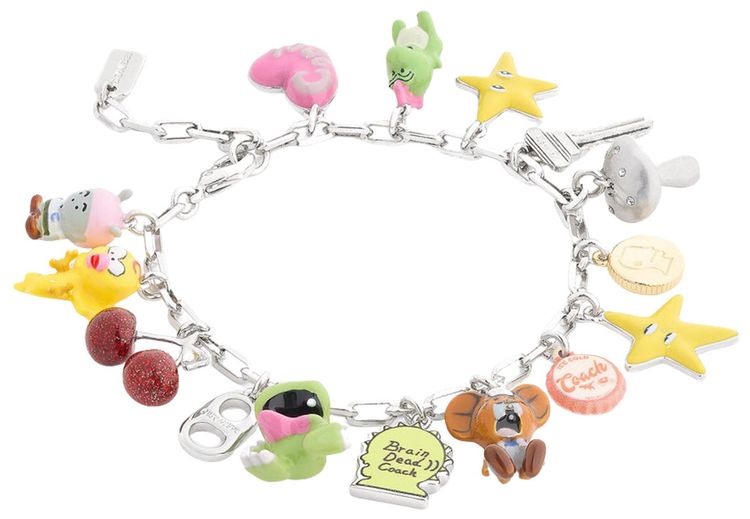 Brain Dead x Coach Charm Bracelet Silver Multicolor