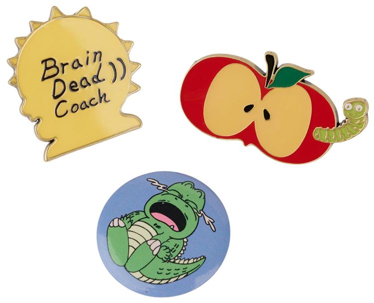 Brain Dead x Coach Enamel Pin And Button Set 1 Multicolor