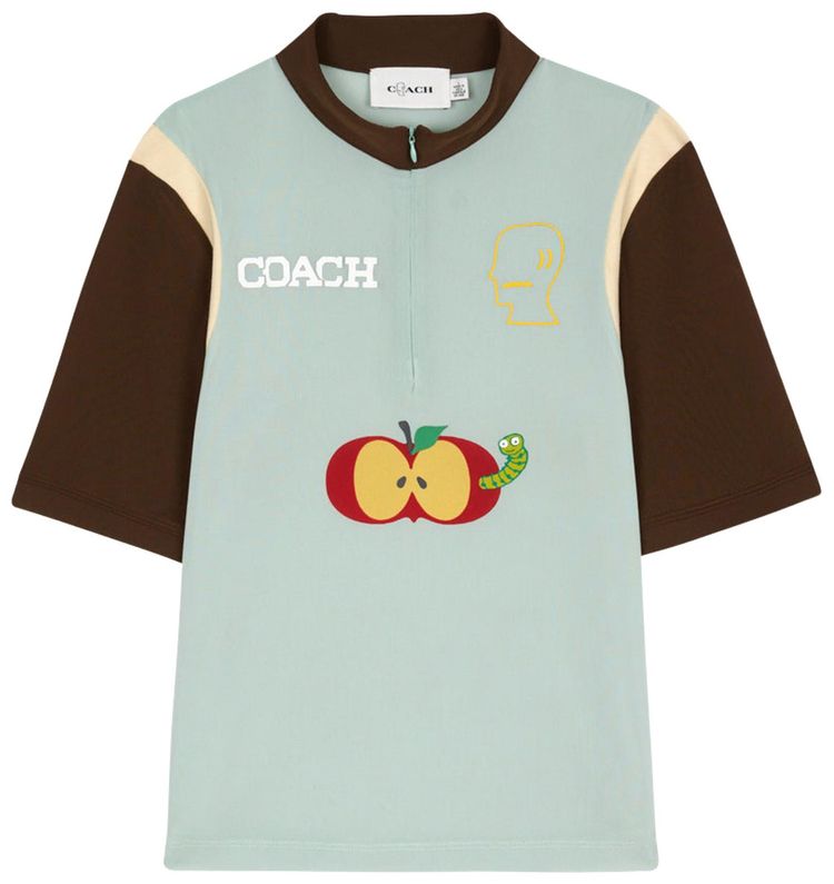 Brain Dead x Coach Mesh Quarter Zip Top Light Green