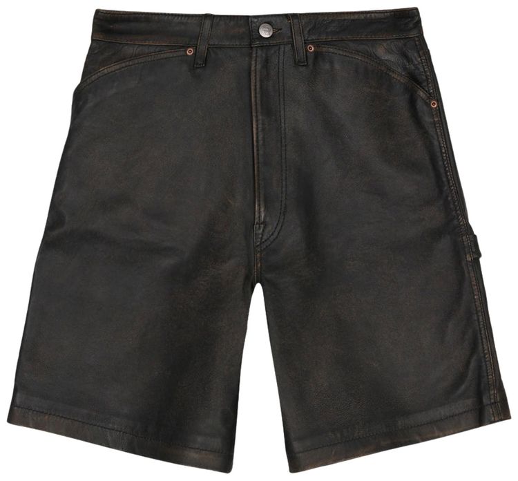 Brain Dead x Coach Leather Shorts Black