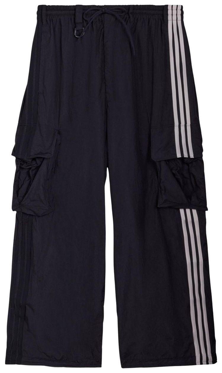 Y 3 Nylon Wired 3 Stripes Cargo Pants Black
