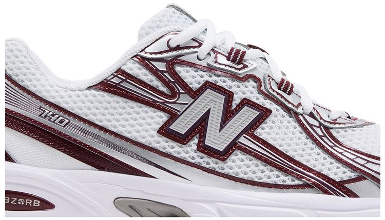 New Balance 740 White Burgundy Silver