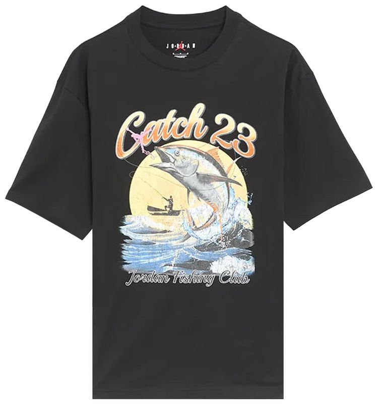 Air Jordan Fish Graphic Short Sleeve Tee BlackWhite