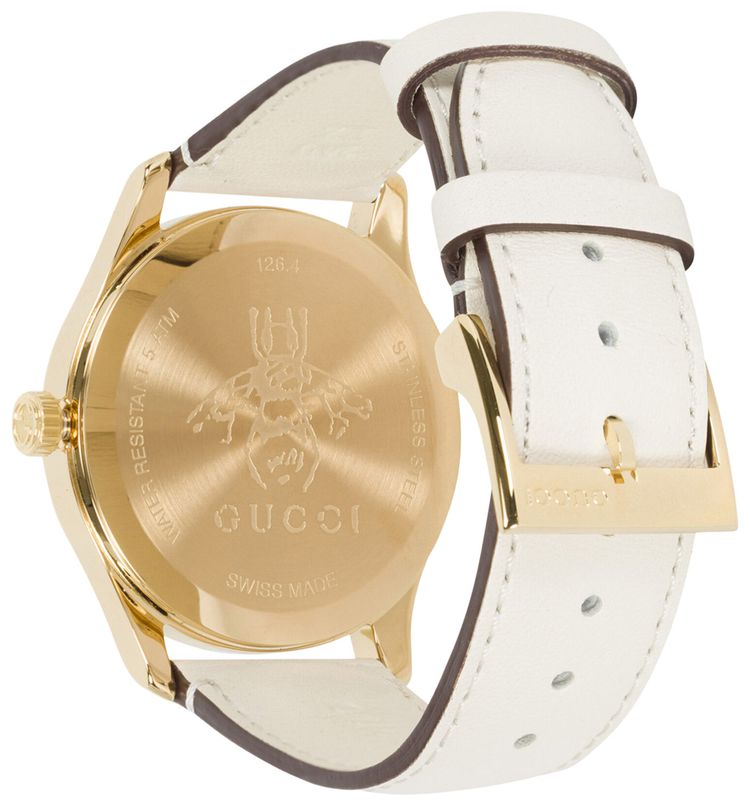 Gucci G Timeless Leather Watch Gold
