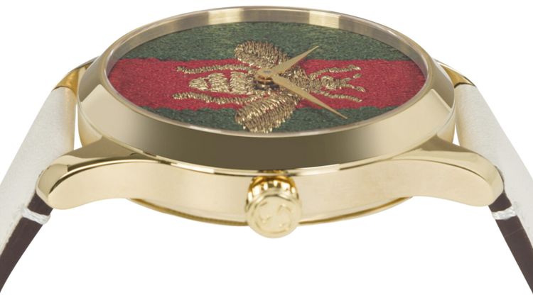 Gucci G Timeless Leather Watch Gold