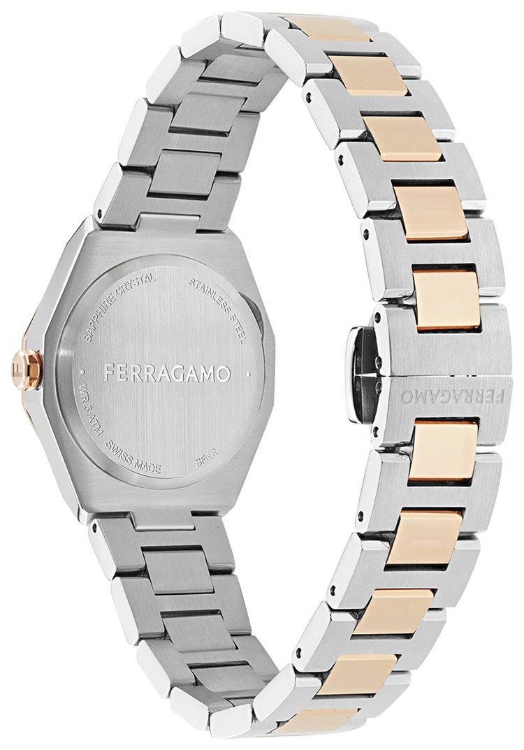 Ferragamo Edge Bracelet Watch Two Tone