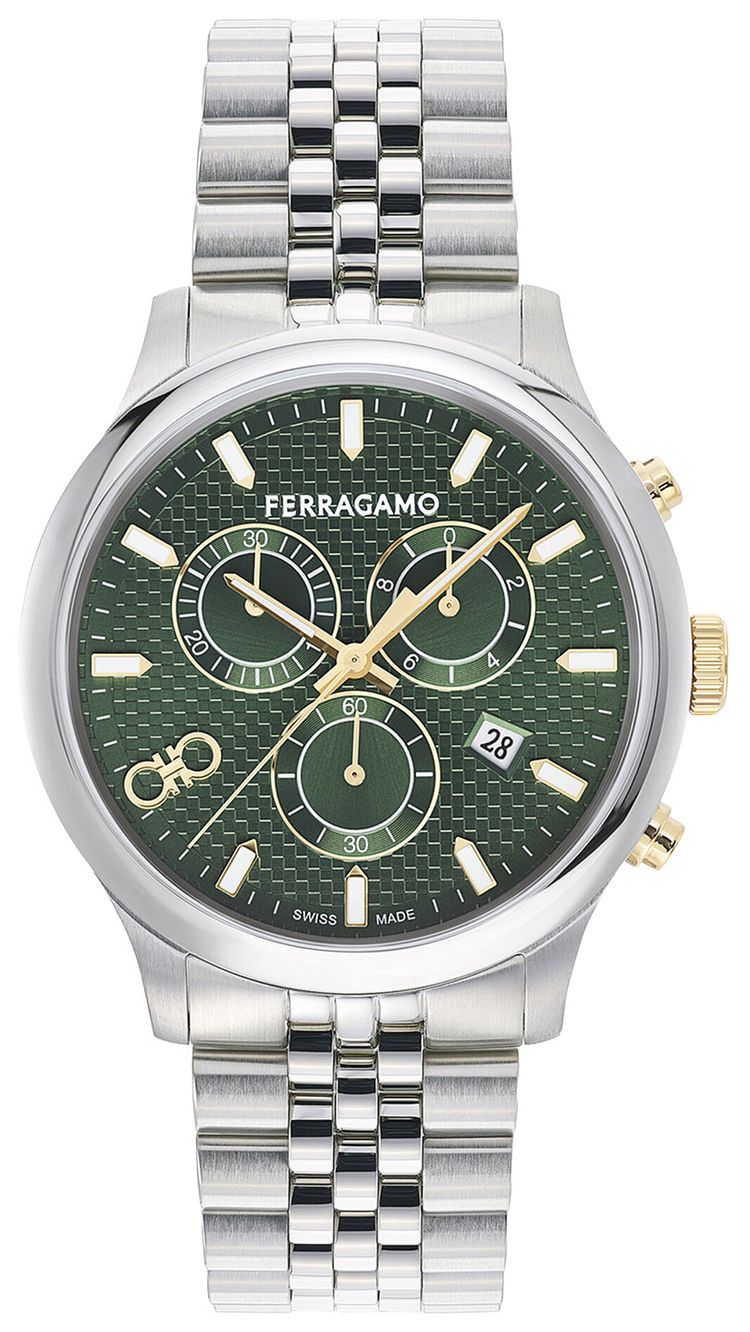 Ferragamo Duo Chrono Bracelet Watch Stainless Steel