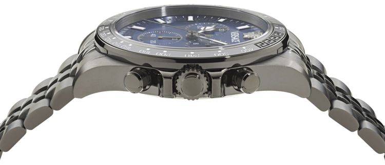 Versace Greca Chrono Wave Bracelet Watch Gun