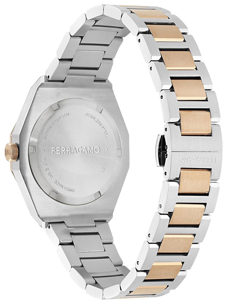 Ferragamo Edge Bracelet Watch Two Tone
