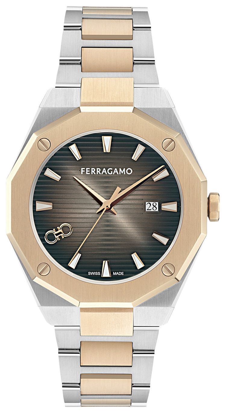 Ferragamo Edge Bracelet Watch Two Tone