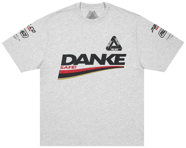 Palace Danke T Shirt Grey Marl