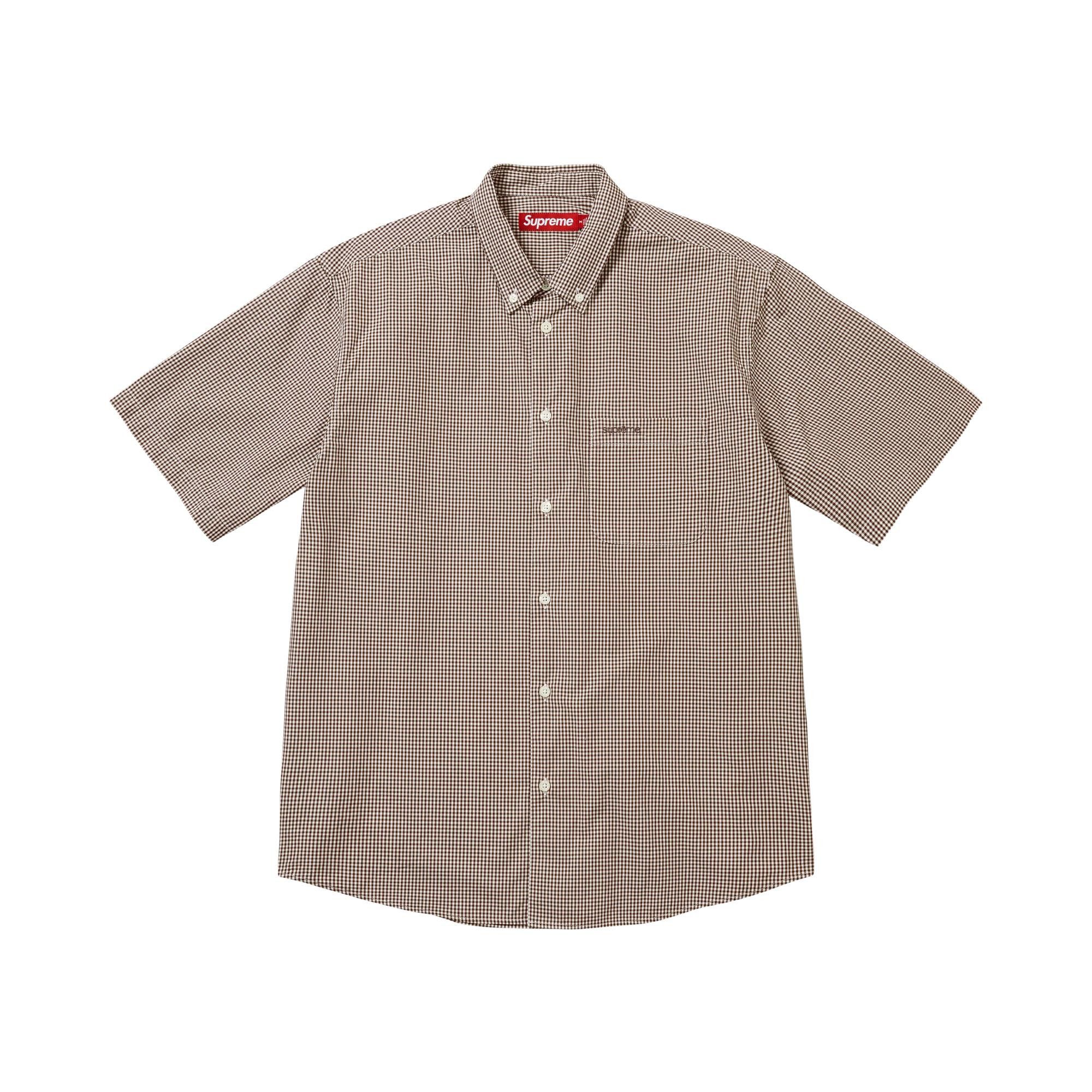 Buy Supreme Gingham Short-Sleeve Shirt 'Brown' - SS26S38 BROWN | GOAT