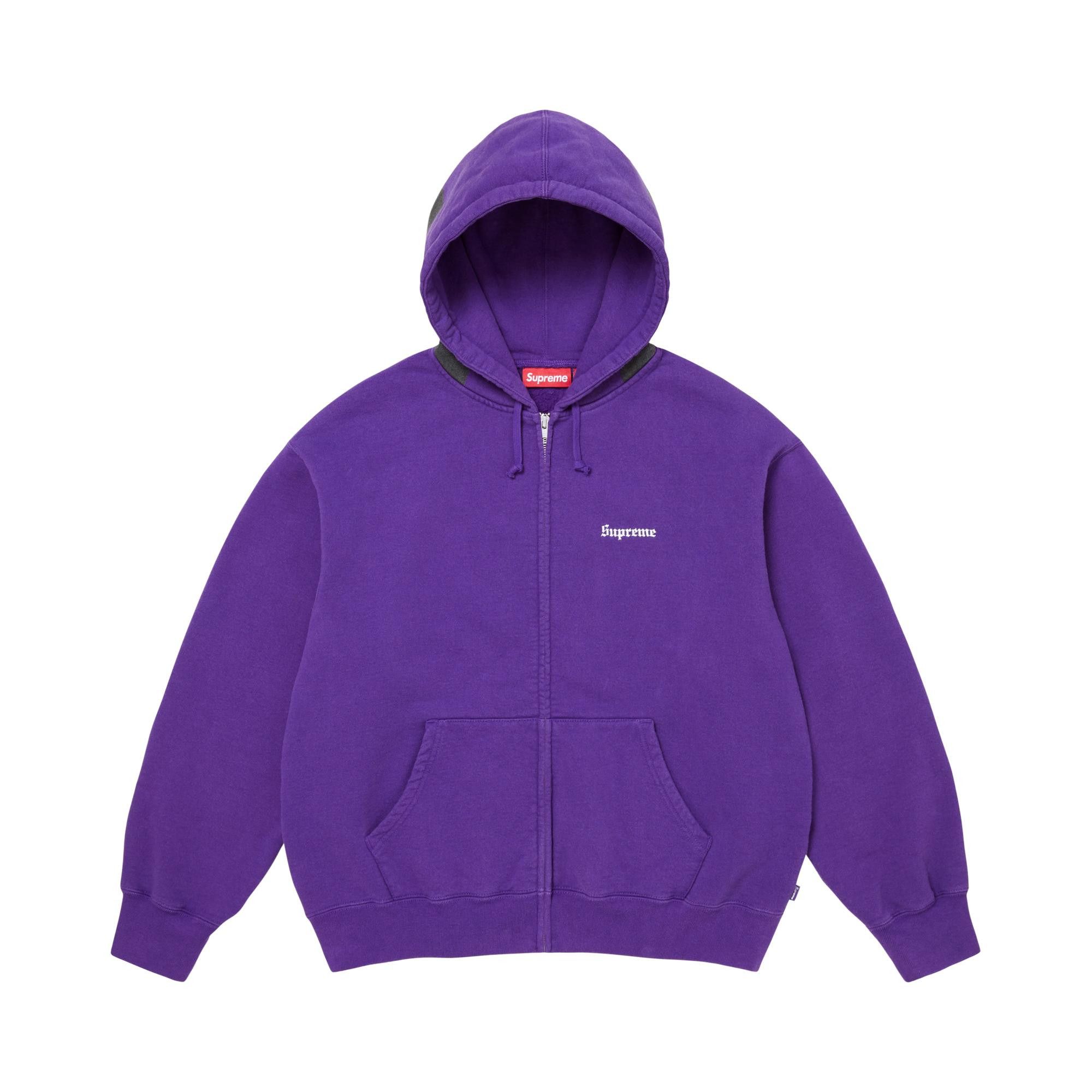 Buy Supreme Paris Is Burning Zip Up Hooded Sweatshirt 'Purple