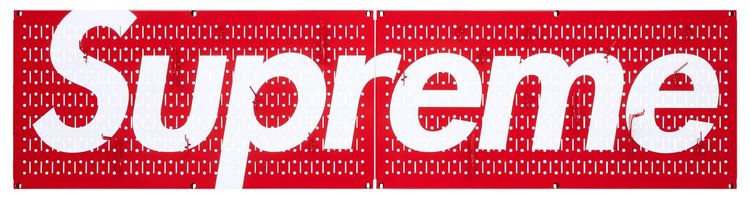 Supreme x Wall Control Pegboard Panel Set Of 2 Red