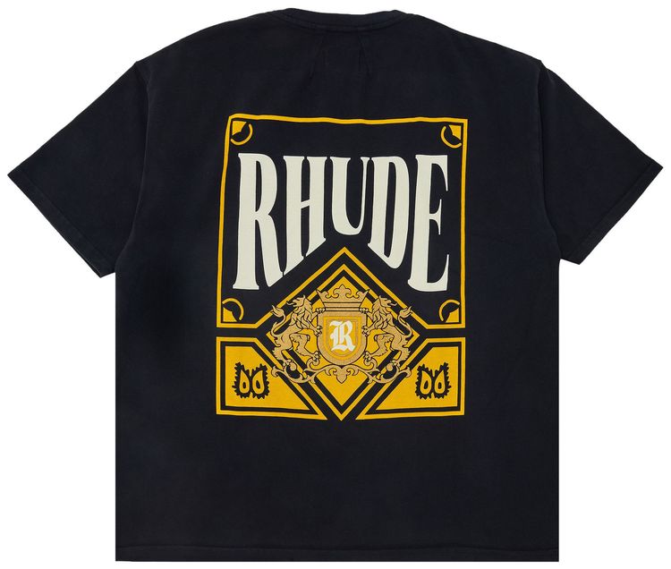 Rhude Playing Card Tee Vintage BlackYellow
