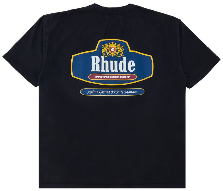 Rhude Racing Crest Tee Vintage BlackNavy