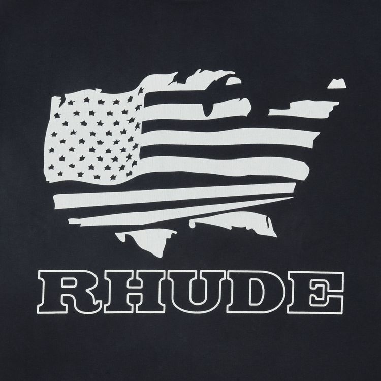 Rhude Banner Tee Vintage BlackWhite