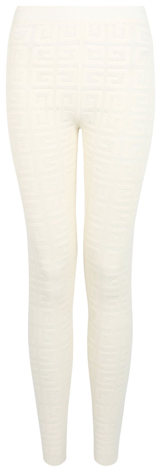 Givenchy 4G Mesh Monogram Stretch Leggings Off White