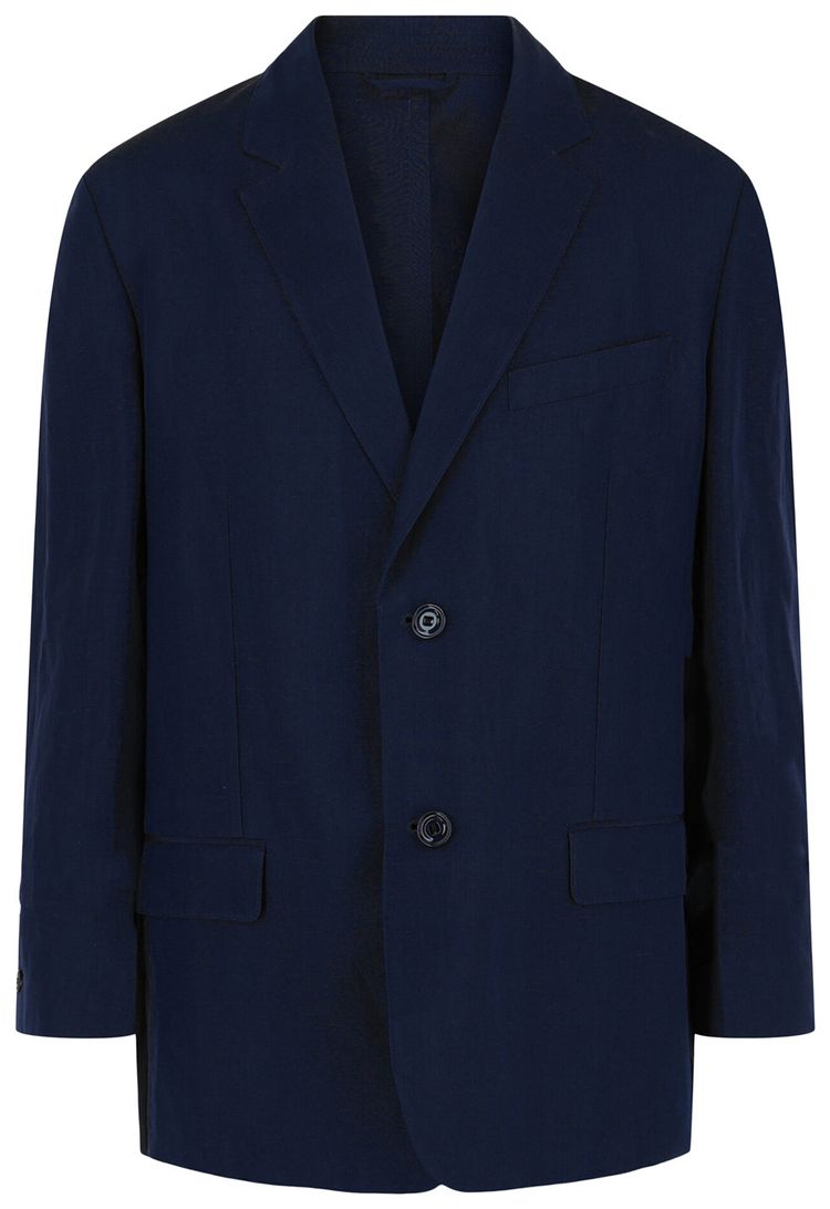 Givenchy Unconstructed Single Breasted Jacket Navy