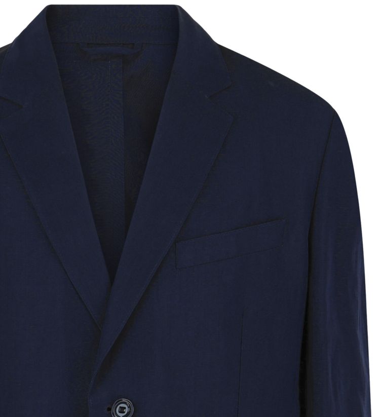 Givenchy Unconstructed Single Breasted Jacket Navy