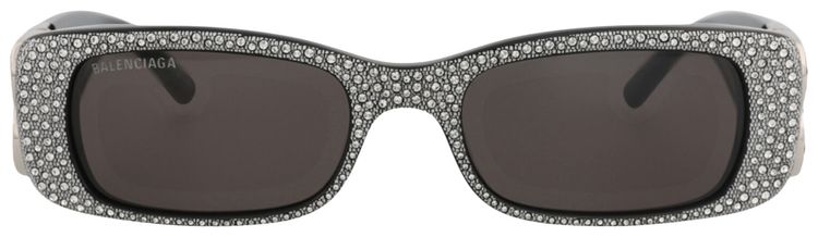 Balenciaga Square Frame Recycled Acetate Sunglasses BlackSilverGrey