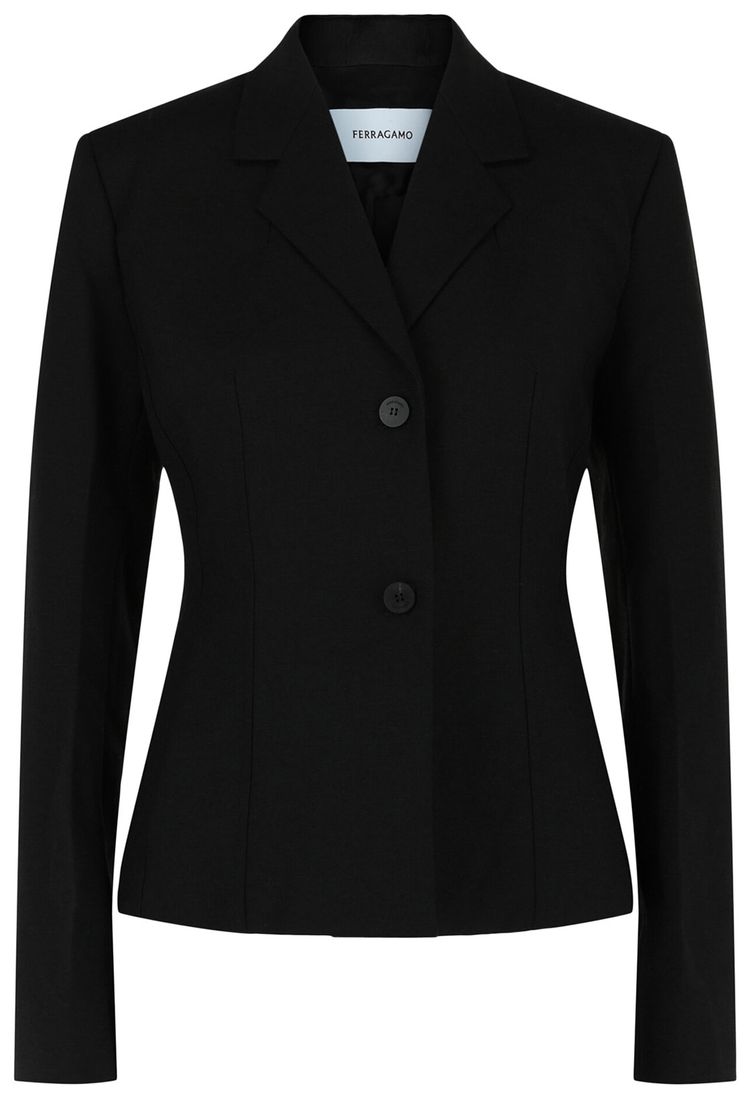 Ferragamo Wool Blend Blazer Black