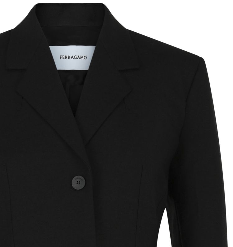 Ferragamo Wool Blend Blazer Black