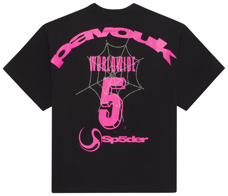 Sp5der Pavouk Rhinestone Tee Black