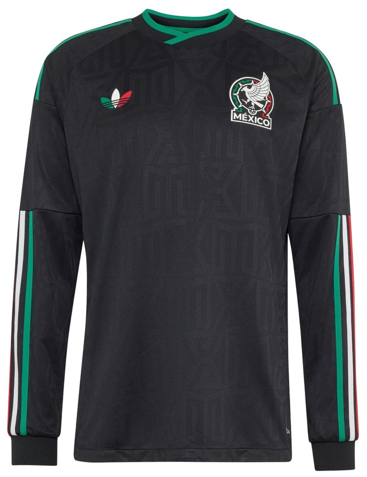 Adidas Mexico 26 Third Authentic Long Sleeve Jersey Black